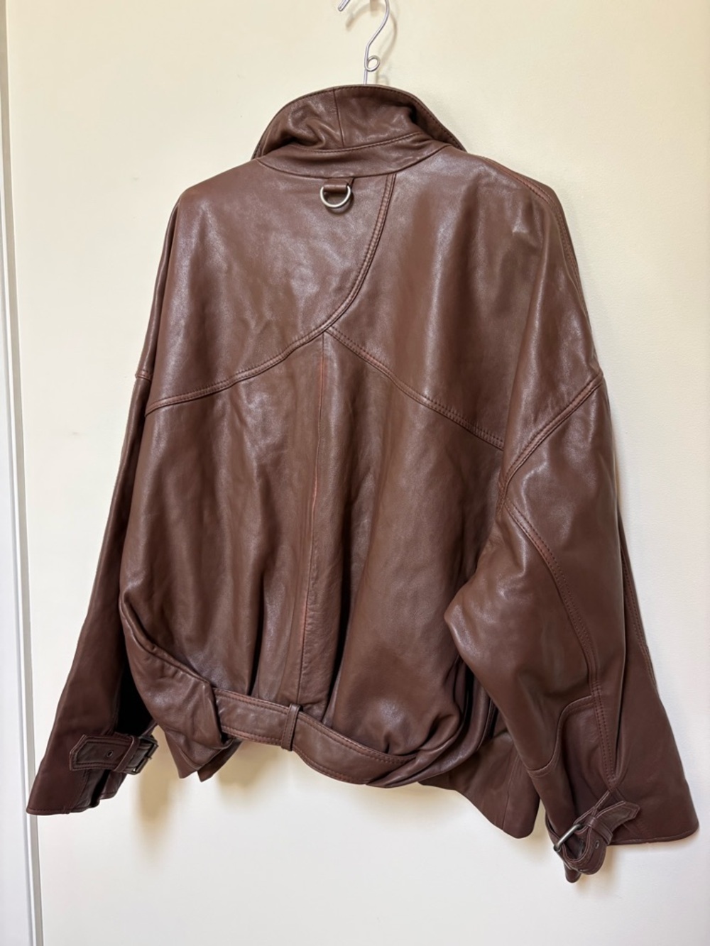 NWOT Free People We The Free Sonny Leather Pullover Jacket Size Large - Picture 12 of 16